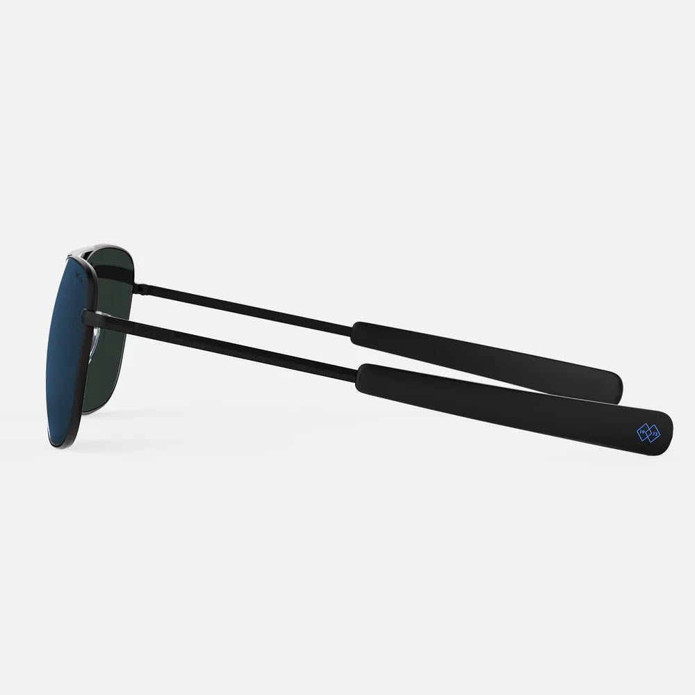 Aviator Matte Black & Cobalt แว่นตา มุมมองด้านข้าง สีดำเทดูดี 