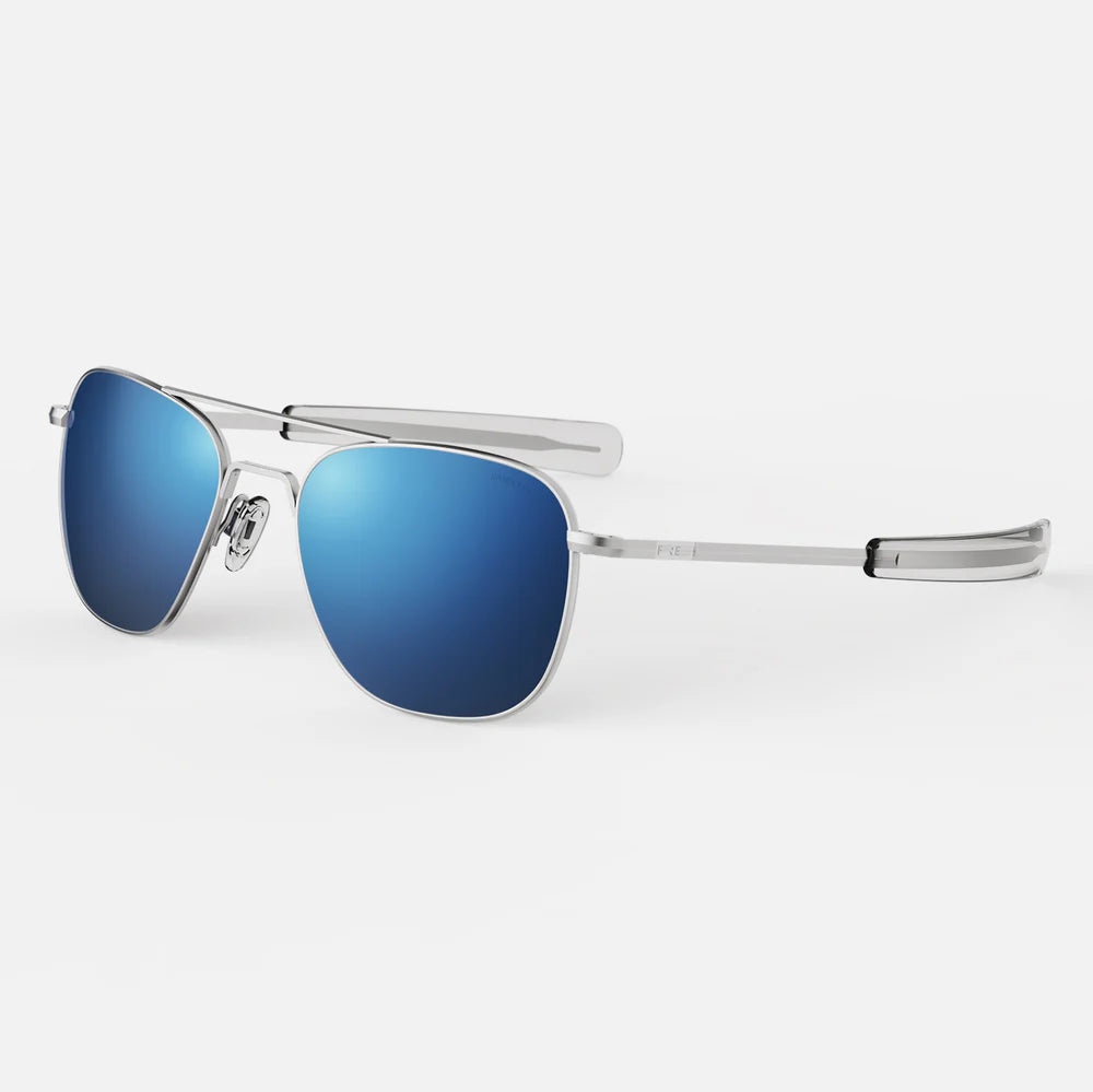 Randolph - Aviator Matte Chrome & Atlantic เลนส์สีฟ้า เทดูดีไม่ซ้ำใคร