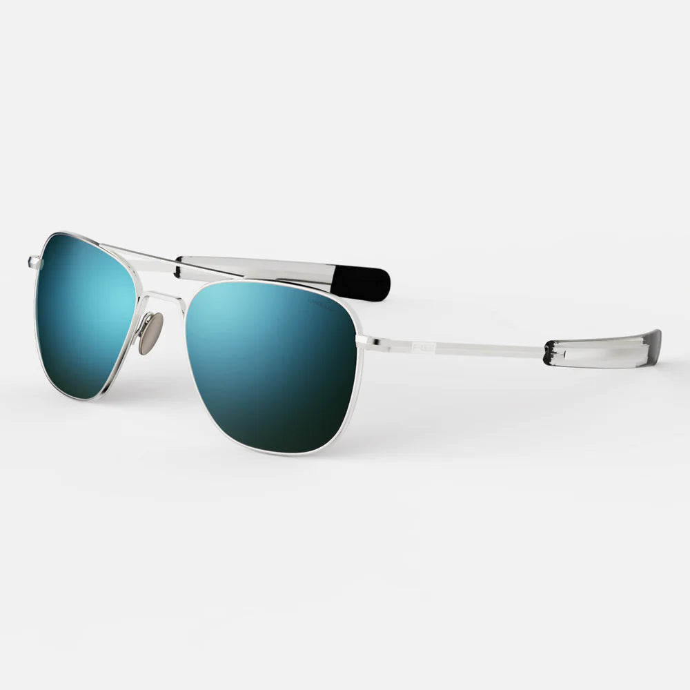 แว่นตา Randolph  Aviator 23k White Gold & Cobalt แว่นตา จากอเมริกา หล่อ เท่ไม่ซ้ำใคร 