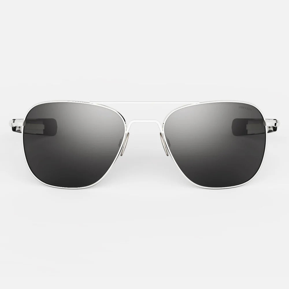 แว่นตา Aviator 23k White Gold & American Gray แบนรด์ Randolph