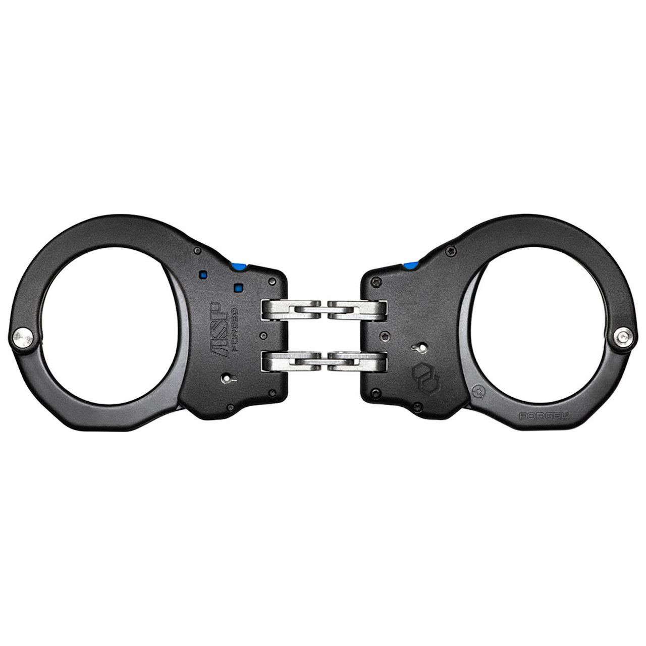 ASP Hinge Ultra PLUS Handcuffs (Aluminum) - 2 Pawl (Blue -Security)