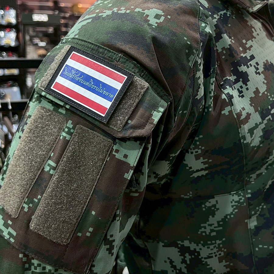 แพทช์ VALOR PX - Flag Patches ไทยนี้รักสงบ แต่ถึงรบไม่ขลาด ขนาด 7.5cm x 5cm