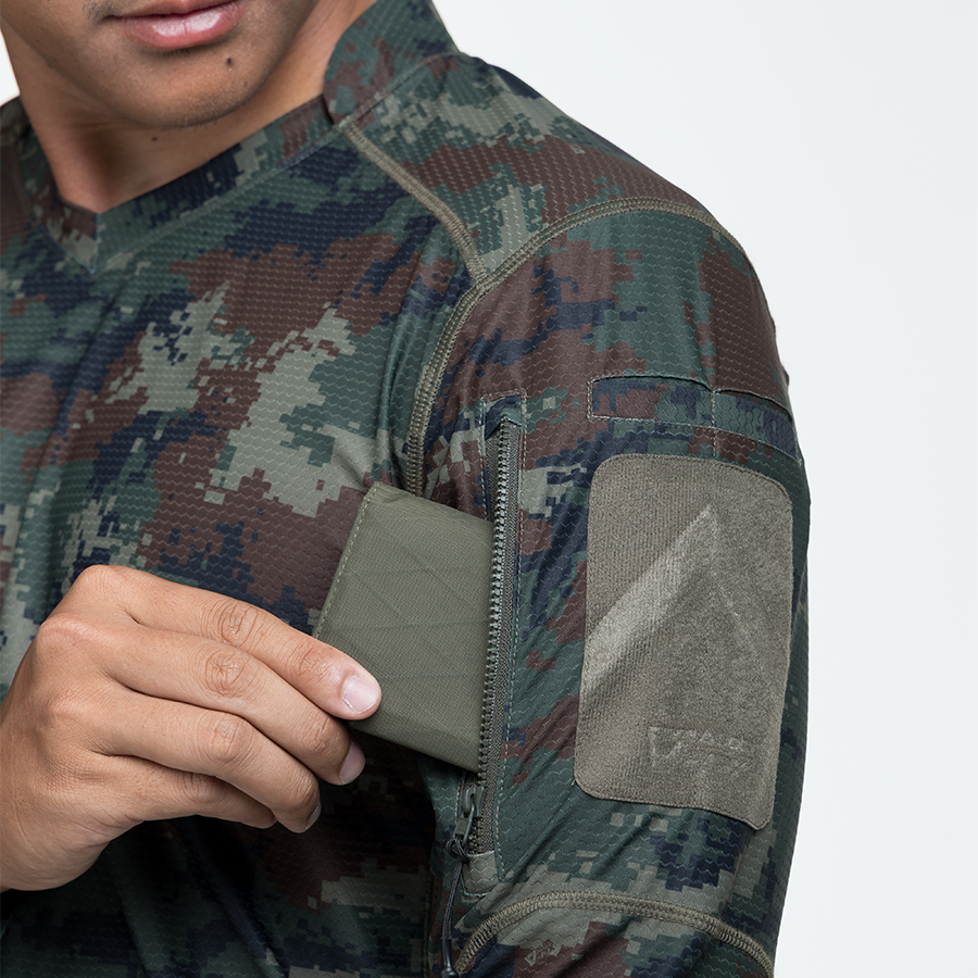 เสื้อทหาร แขนยาว VALOR PX - Standard Operation Shirt, SOS Gen2 เสื้อลายพราง คอวี