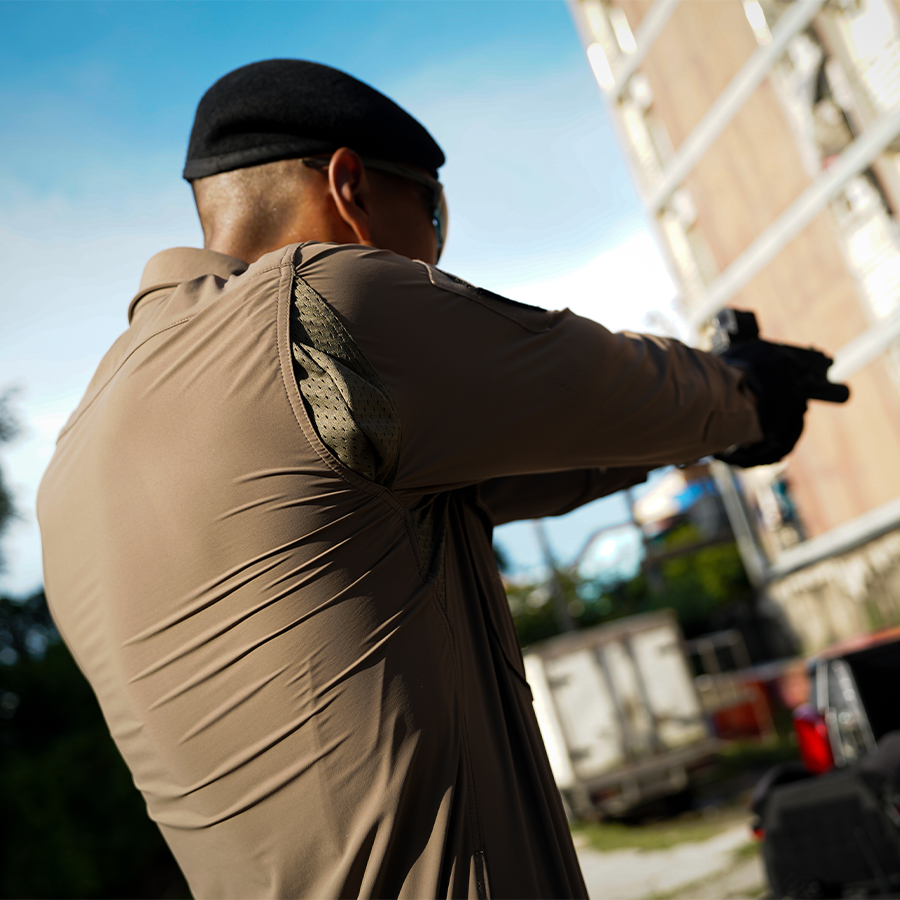 ชุดเครื่องแบบตำรวจสายตรวจ VALOR PX - Patrol Police Suit Uniform [Khaki] ครบชุด เสื้อ และ กางเกง