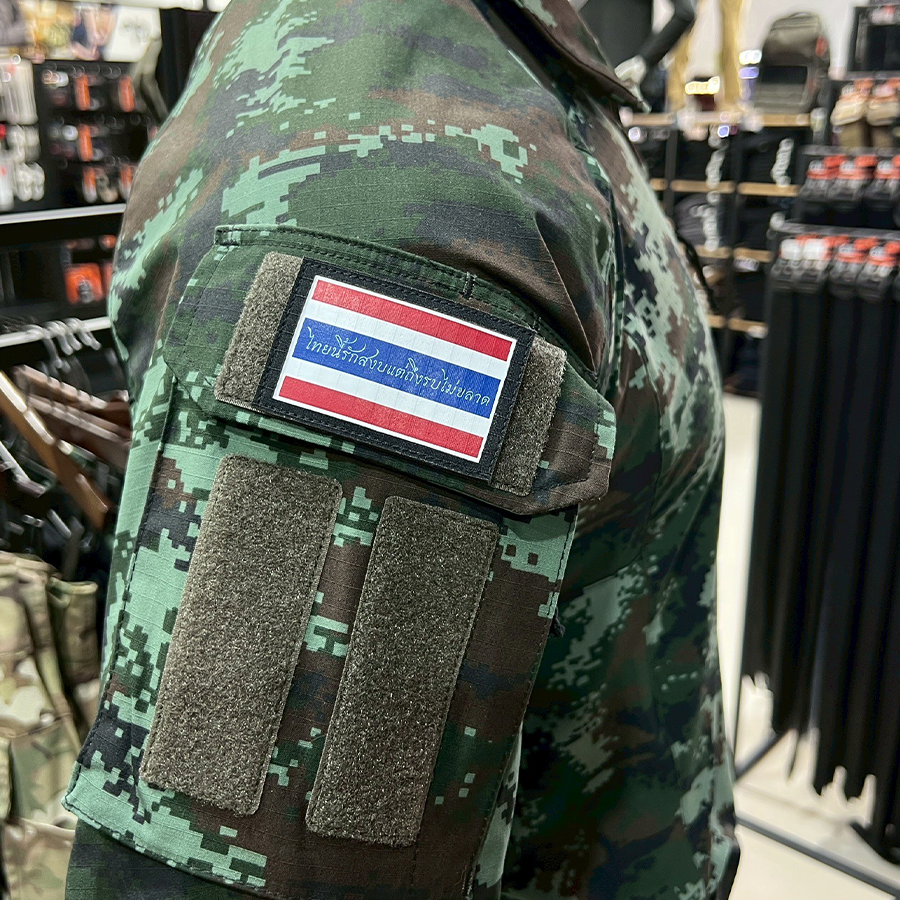 แพทช์ VALOR PX - Flag Patches ไทยนี้รักสงบ แต่ถึงรบไม่ขลาด ขนาด 7.5cm x 5cm