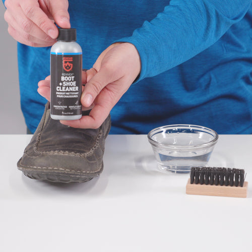 GEAR AID - Revivex Leather Boot Care Kit with Water Repellent, Cleaner, Brush and applicator cloth