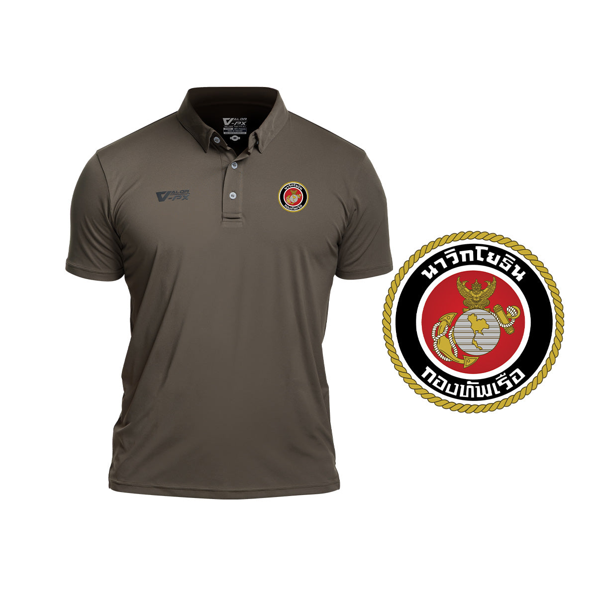 VALOR PX – เสื้อโปโล หน่วยบัญชาการนาวิกโยธิน (นย.) [สกรีนโลโก้หน่วยงาน ฟรี]