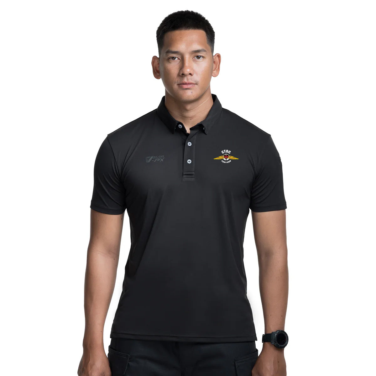 เสื้อโปโล VALOR PX – เสื้อโปโล ศูนย์ปฏิบัติการต่อต้านการก่อการร้ายสากล (CTOC) [สกรีนโลโก้หน่วยงาน ฟรี] เสื้อหน่วยงานราชการ