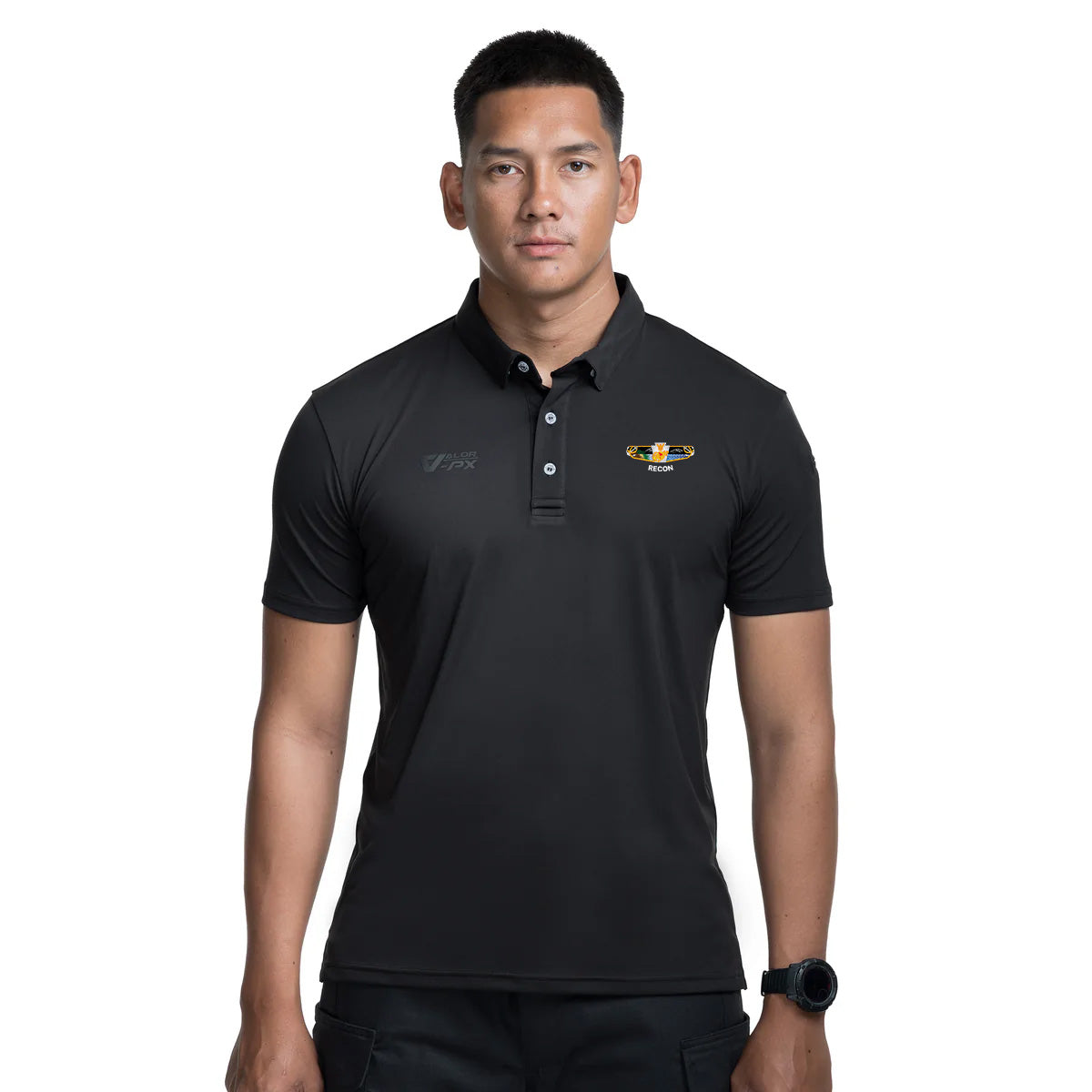 VALOR PX – เสื้อโปโล หน่วยสงครามพิเศษ RECON [สกรีนโลโก้หน่วยงาน ฟรี]