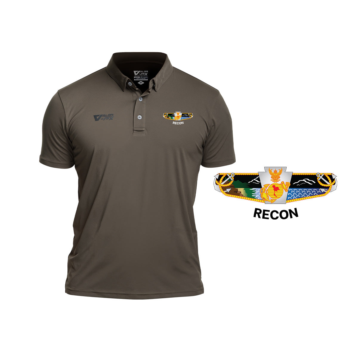 VALOR PX Free logo screen printing - Internal unit Recon [Polo shirt]