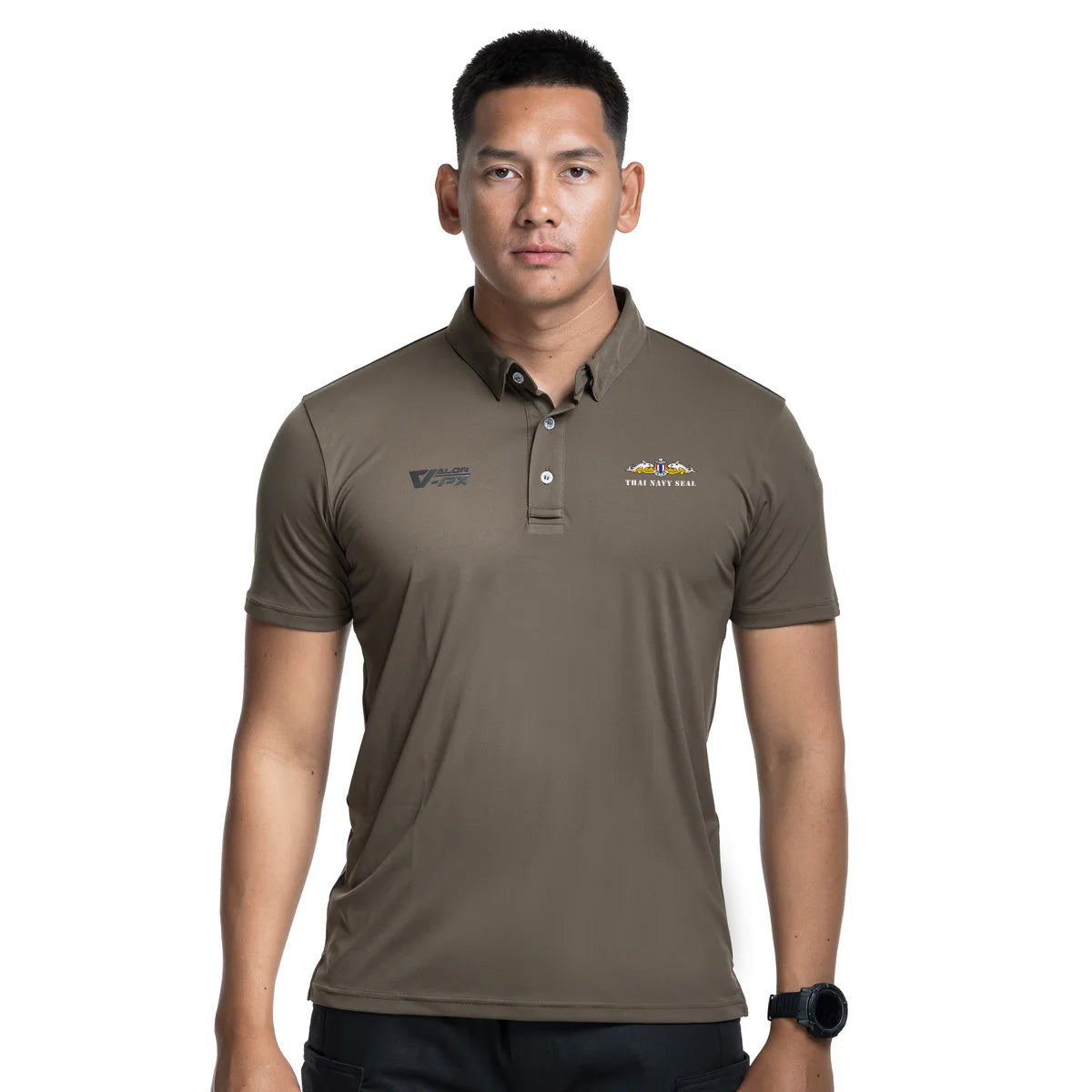 VALOR PX – เสื้อโปโล หน่วยบัญชาการสงครามพิเศษทางเรือ (SEAL) [สกรีนโลโก้หน่วยงาน ฟรี  I  Logo ภาษาอังกฤษ]
