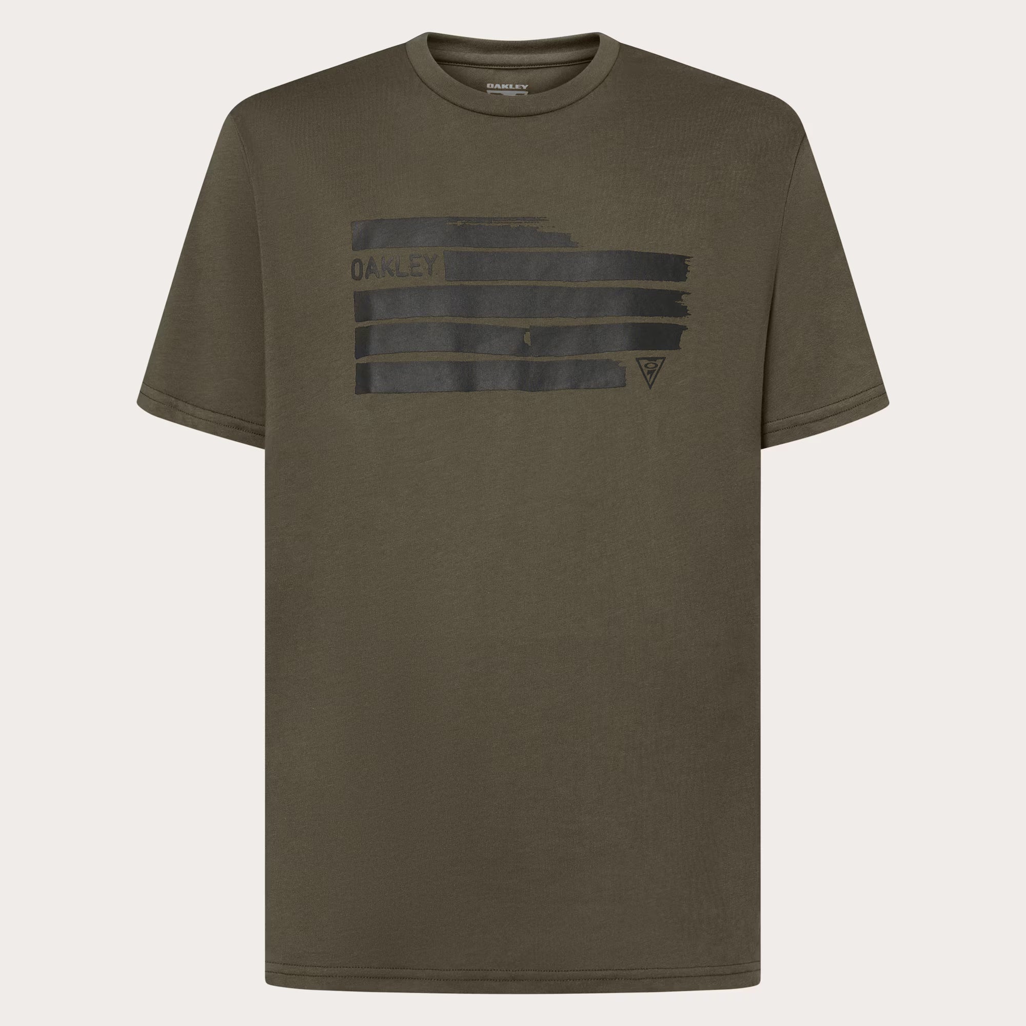 เสื้อพิมพ์ลาย Oakley ด้านหน้า รุ่น SI Shadow Flag สีเรียบเท่ดูดี 