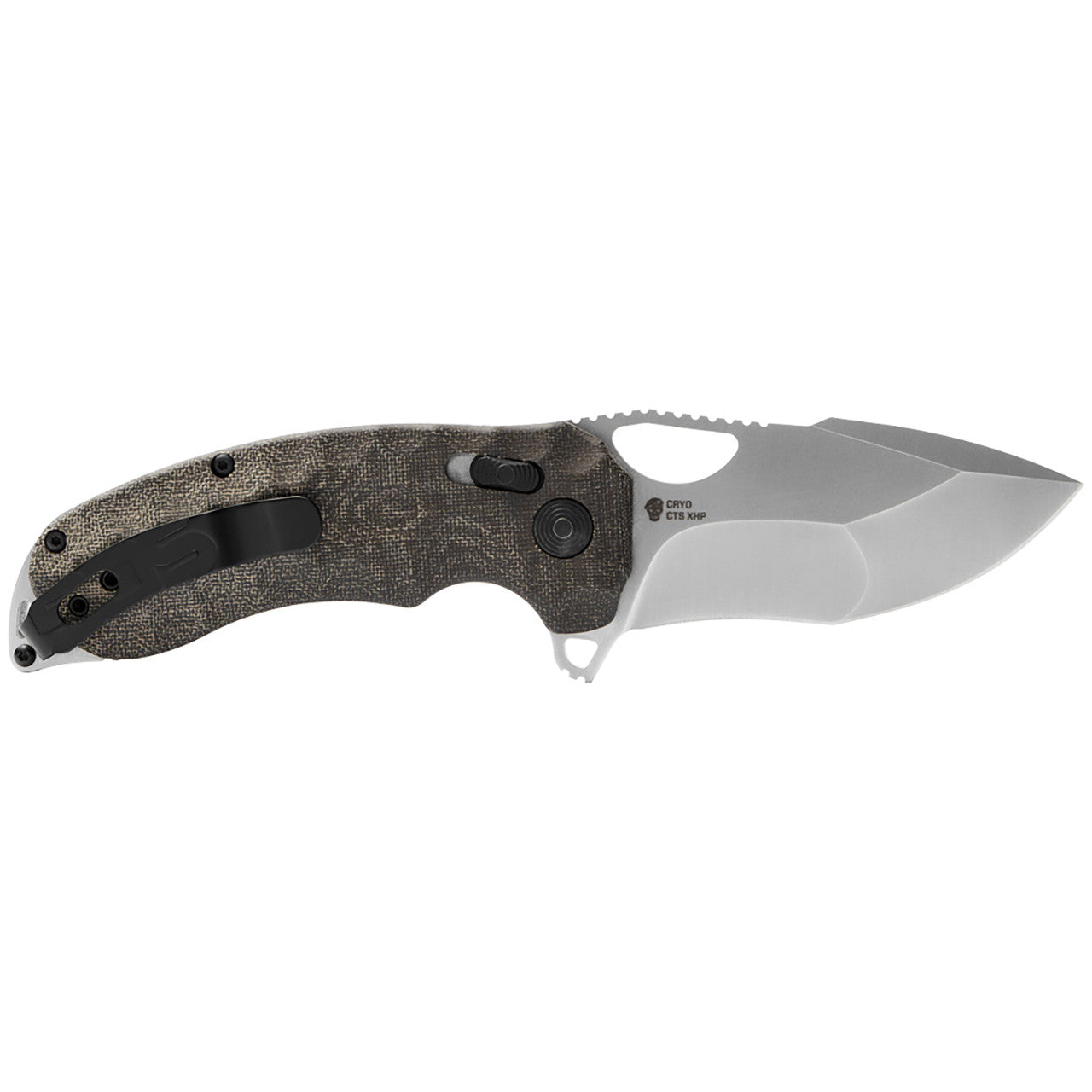 SOG Kiku XR - Natural Linen Micarta, Outdoor Use Folding Knife