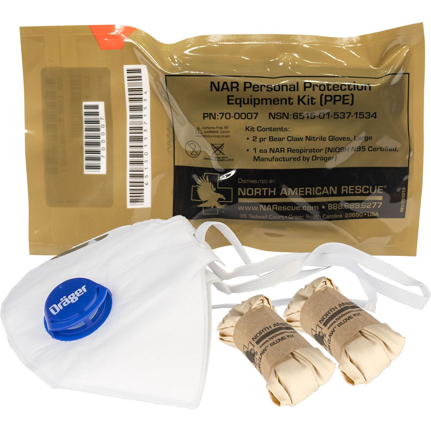 North American Rescue Personal Protection Kit, PPE Kit