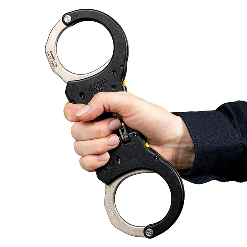 ASP - Hinge Ultra PLUS Handcuff(Steel)-Black,1 Pawl(Yellow-Tactical) 