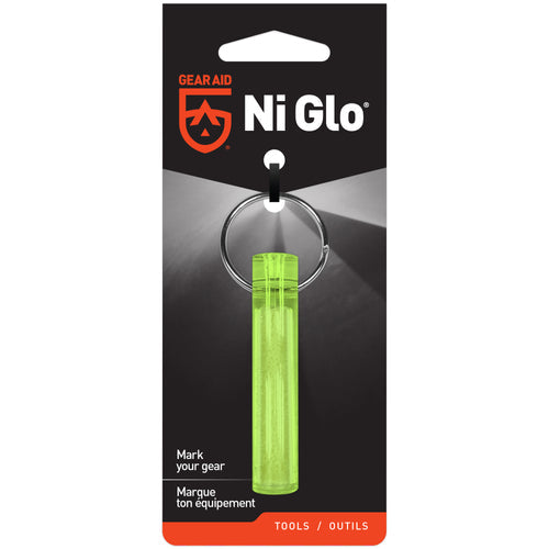 Gear Aid Ni Glo Gear Marker, 2” Glowing Keychain for Camping and Night Fishing