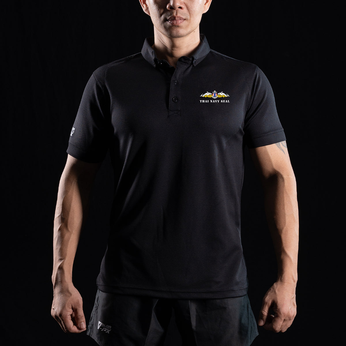 (สกรีนโลโก้ฟรี) หน่วยงานภายใน หน่วยสงครามพิเศษทางเรือ Valor PX เสื้อโปโล Polo Shirt