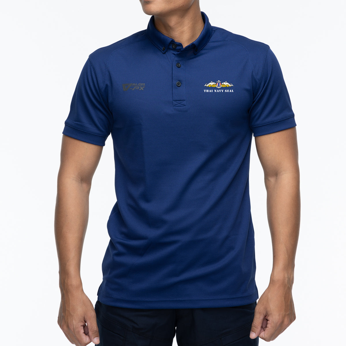 (สกรีนโลโก้ฟรี) หน่วยงานภายใน หน่วยสงครามพิเศษทางเรือ Valor PX เสื้อโปโล Polo Shirt