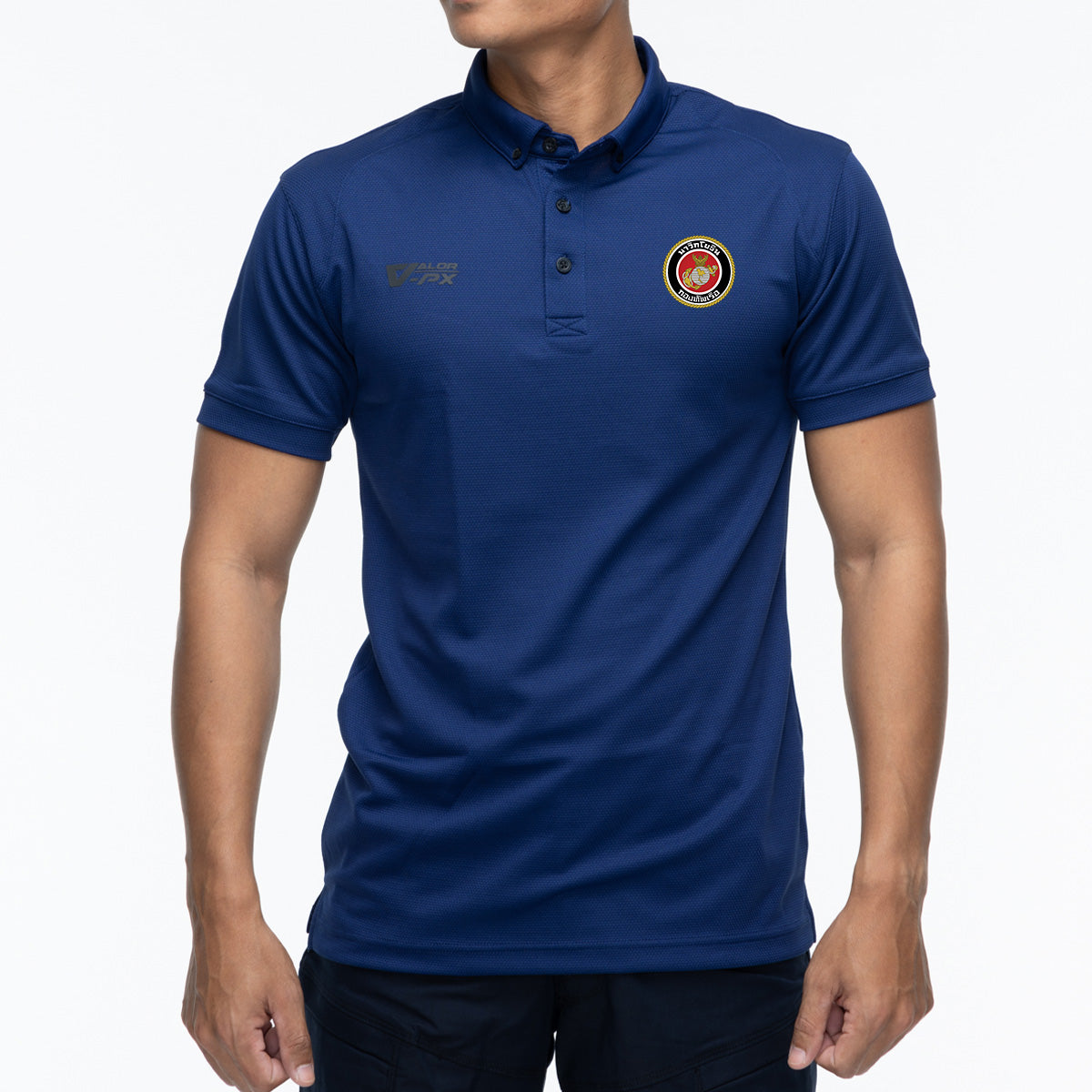 (สกรีนโลโก้ฟรี) หน่วยงานภายใน นาวิกโยธินกองทัพเรือ Valor PX เสื้อโปโล Polo Shirt