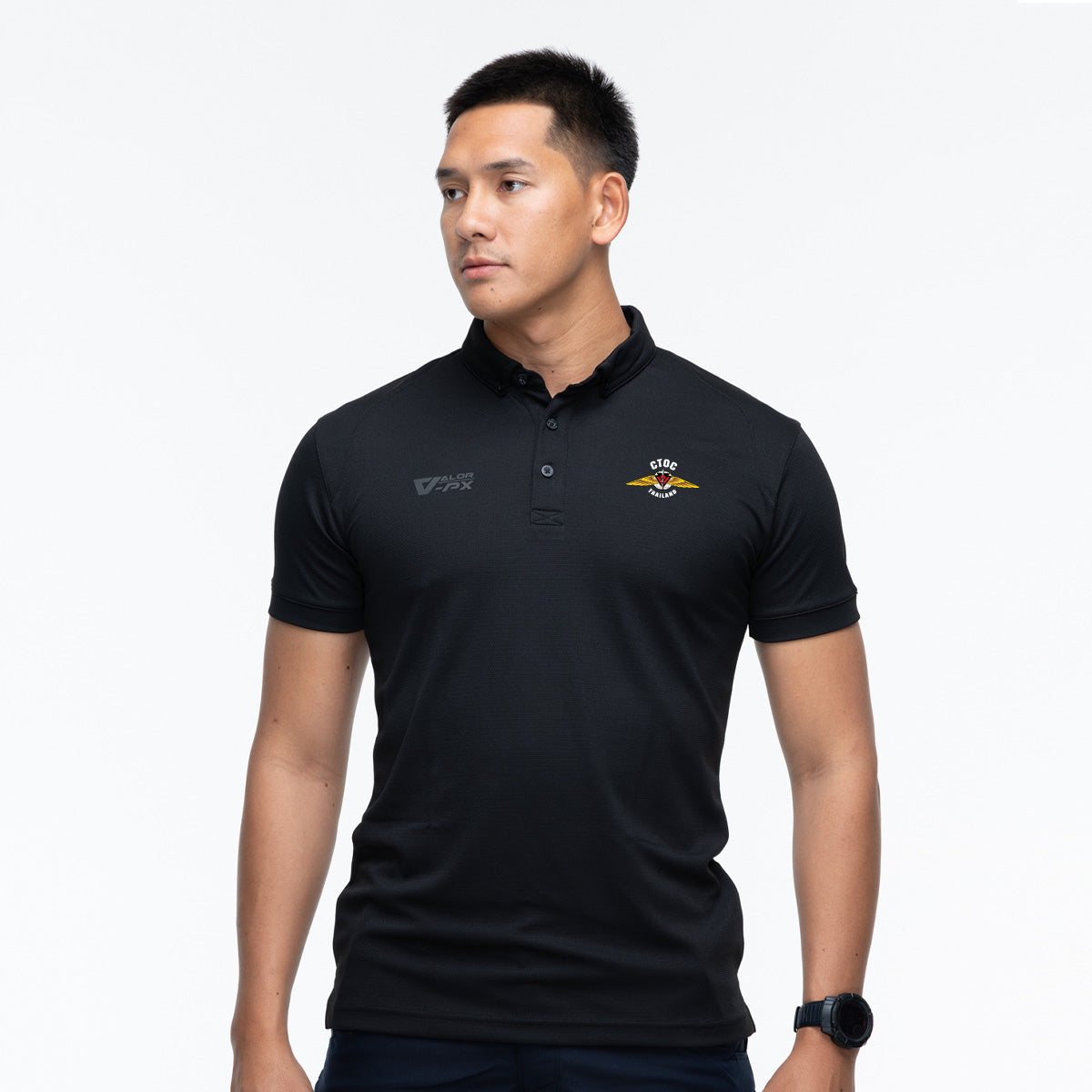 เสื้อโปโล VALOR PX – เสื้อโปโล ศูนย์ปฏิบัติการต่อต้านการก่อการร้ายสากล (CTOC) [สกรีนโลโก้หน่วยงาน ฟรี] เสื้อหน่วยงานราชการ