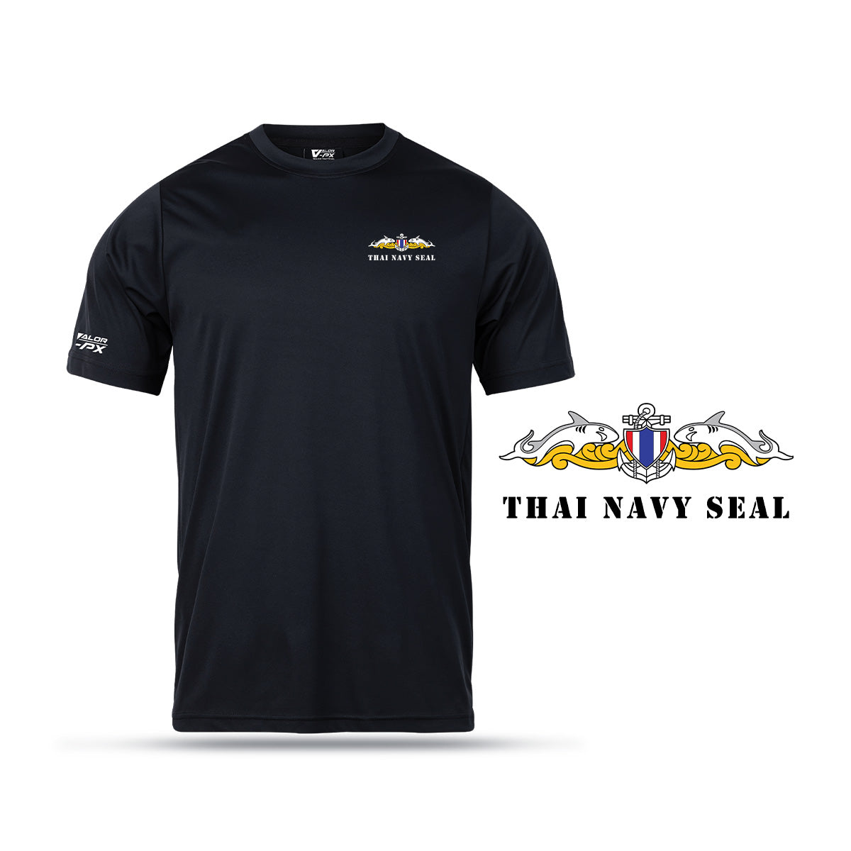 เสื้อหน่วยงานราชการ VALOR PX – เสื้อกีฬา หน่วยบัญชาการสงครามพิเศษทางเรือ (SEAL) [สกรีนโลโก้หน่วยงาน ฟรี  I  Logo ภาษาอังกฤษ] เสื้อลำลอง เสื้อซับใน ชุดทหาร