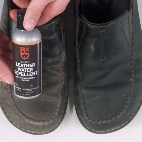 GEAR AID - Revivex Leather Boot Care Kit with Water Repellent, Cleaner, Brush and applicator cloth
