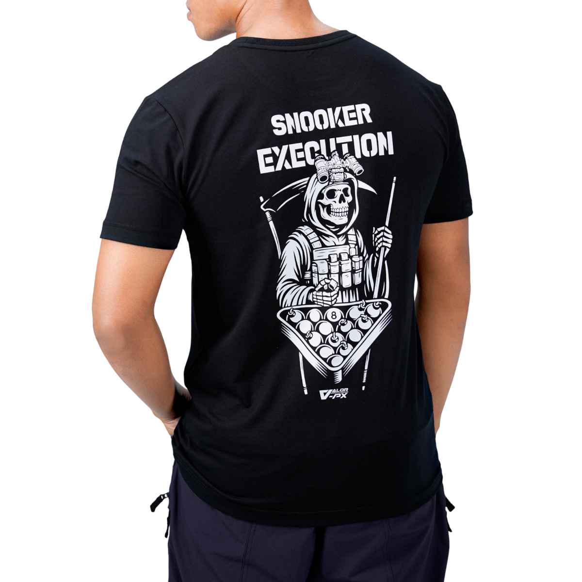 เสื้อยืดสกรีนลาย VALOR PX - Snooker Execution T-Shirt เสื้อใส่เที่ยว ลายกราฟิก