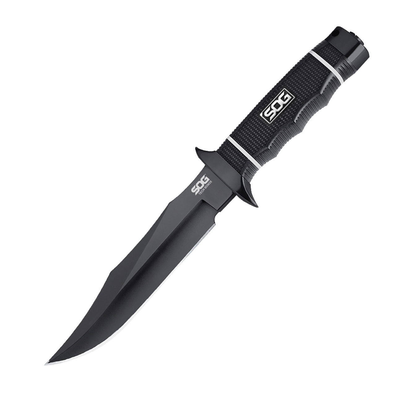 SOG Tech Bowie - Black, Professional Fixed Blade