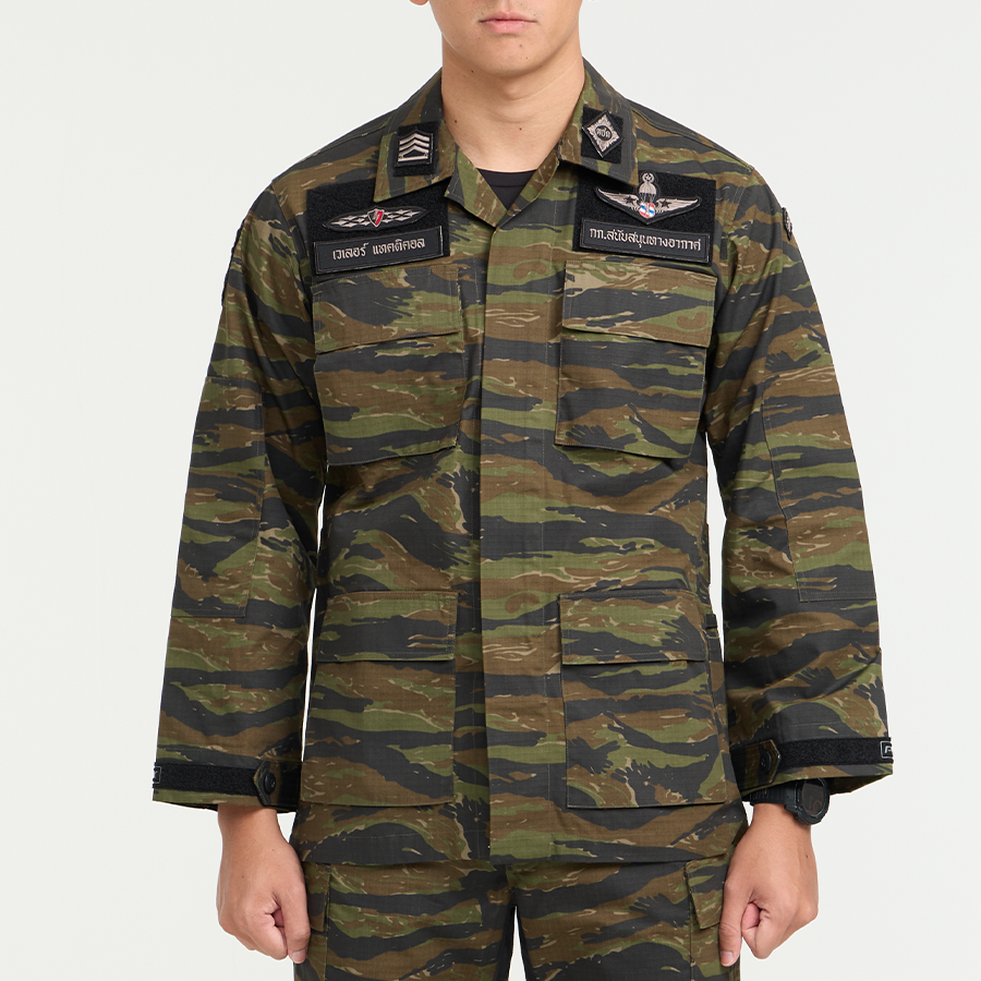 เสื้อทหาร VALOR PX - Native BDU Shirt [Tiger Stripe] เสื้อฝึก ตำรวจพลร่ม