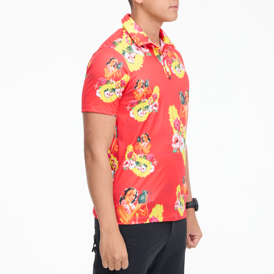 เสื้อโปโลฮาวาย VALOR PX - Girl Bomb Polo Hawaii Shirts