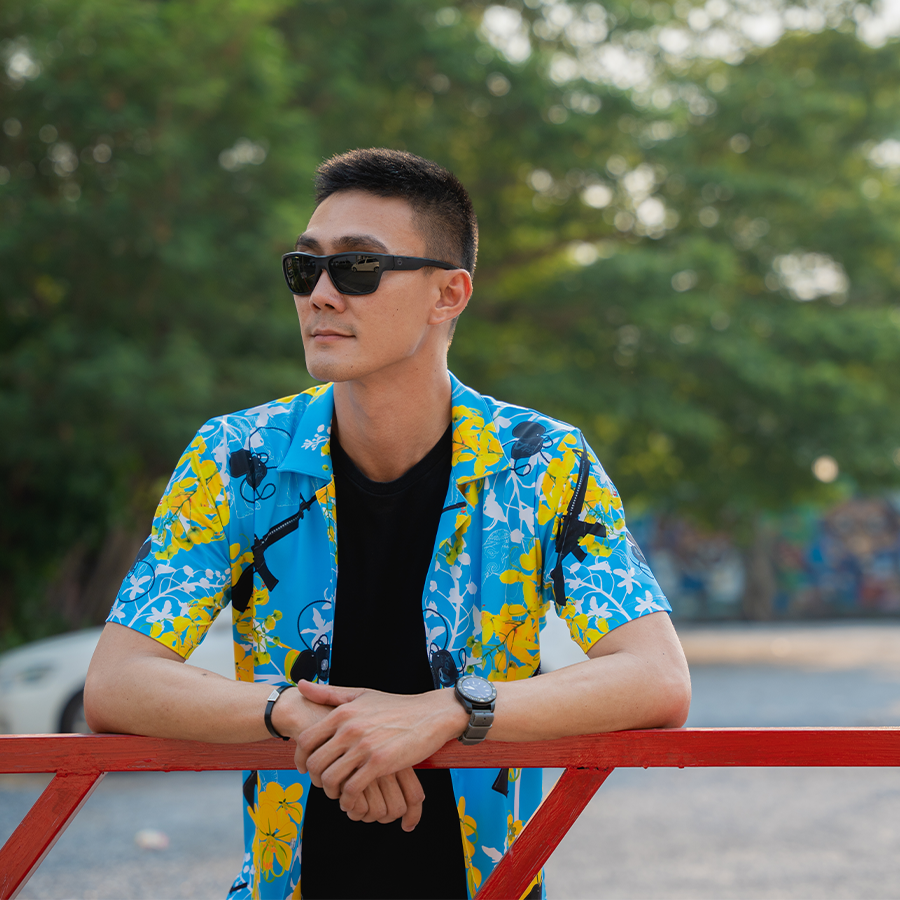 เสื้อฮาวาย VALOR PX - ไอยรา ห้าห้าหก Hawaii Shirt [Blue]