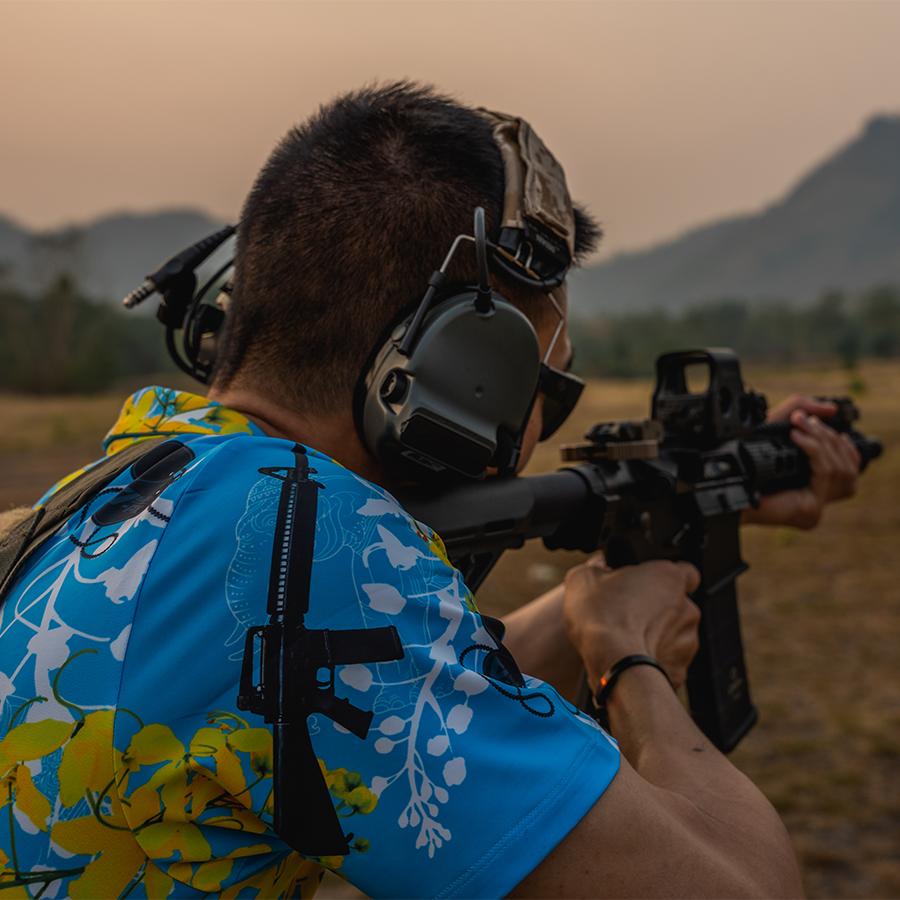 เสื้อฮาวาย VALOR PX - ไอยรา ห้าห้าหก Hawaii Shirt [Blue]