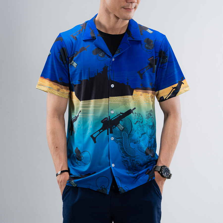 เสื้อฮาวาย VALOR PX - มัจฉานุจู่โจม Hawaii Shirt