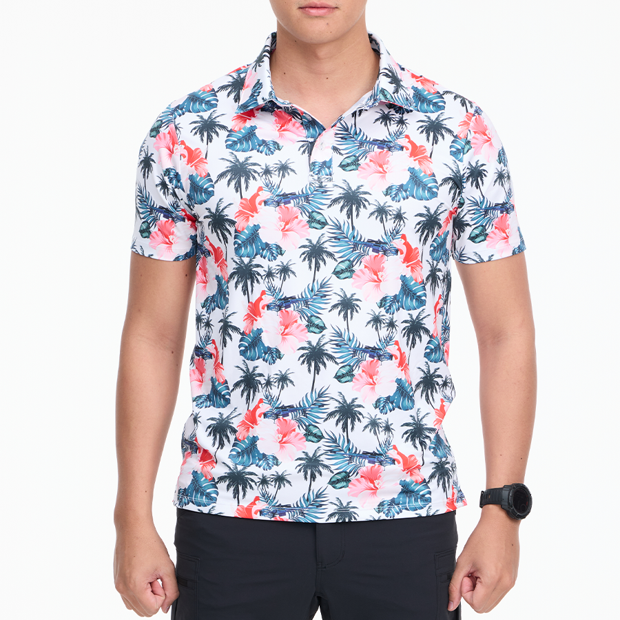 เสื้อฮาวาย VALOR PX - Sniper Vibe Polo Hawaii Shirt เสื้อใส่เที่ยว