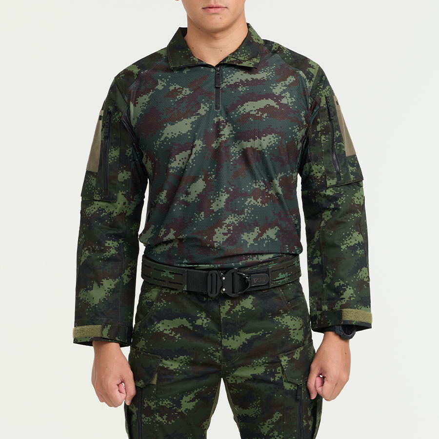 เสื้อทหาร Valor PX - Native Combat Shirt เสื้อคอมแบทลายพราง ทหารบก