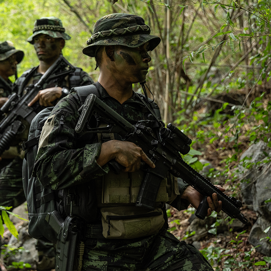 เสื้อทหาร VALOR PX - Native Combat Shirt เสื้อคอมแบทลายพราง ทหารบก