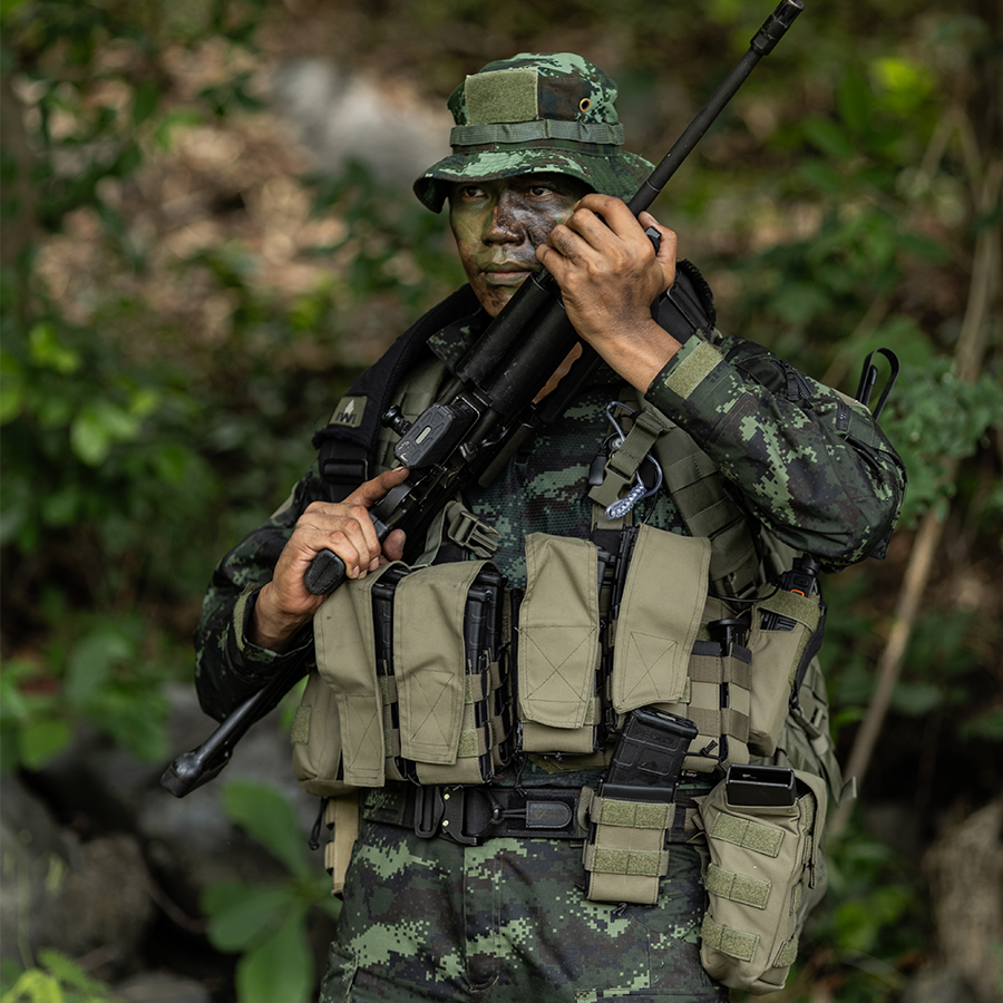 เสื้อทหาร VALOR PX - Native Combat Shirt เสื้อคอมแบทลายพราง ทหารบก