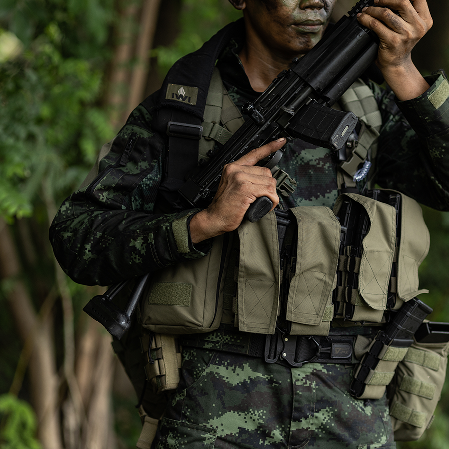 เสื้อทหาร VALOR PX - Native Combat Shirt เสื้อคอมแบทลายพราง ทหารบก