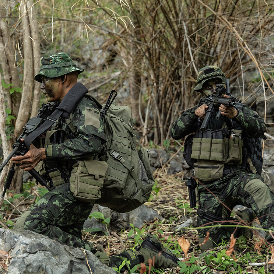 เสื้อทหาร VALOR PX - Native Combat Shirt เสื้อคอมแบทลายพราง ทหารบก