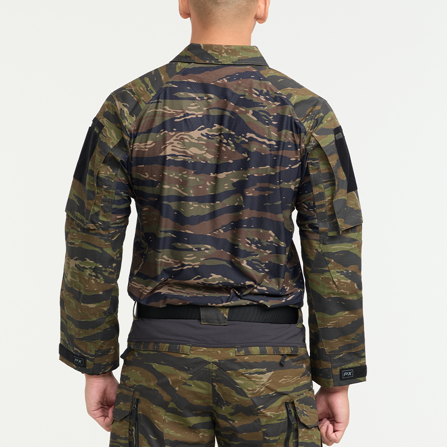 เสื้อทหาร Valor PX - Native Combat Shirt [Tiger Stripe] เสื้อคอมแบท ตำรวจพลร่ม