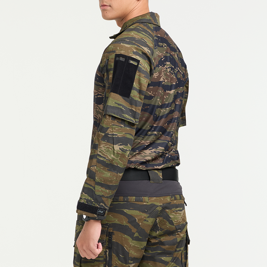 เสื้อทหาร Valor PX - Native Combat Shirt [Tiger Stripe] เสื้อคอมแบท ตำรวจพลร่ม