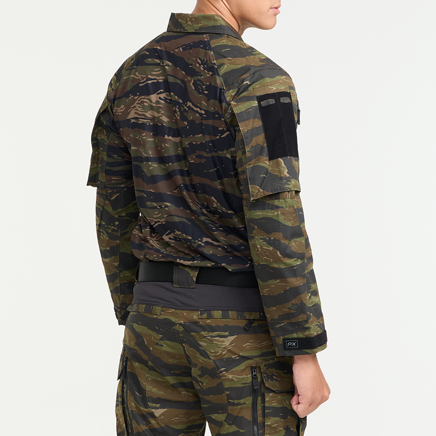 เสื้อทหาร Valor PX - Native Combat Shirt [Tiger Stripe] เสื้อคอมแบท ตำรวจพลร่ม