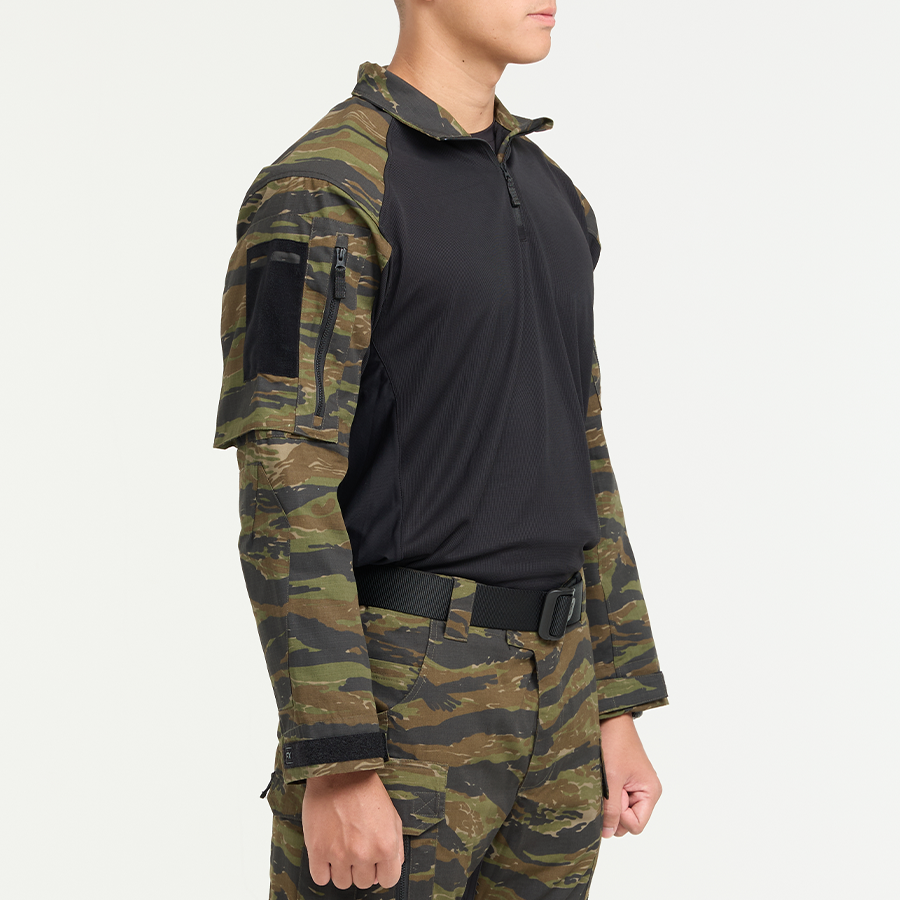 เสื้อทหาร Valor PX - Native Combat Shirt [Tiger Stripe] เสื้อคอมแบท ตำรวจพลร่ม