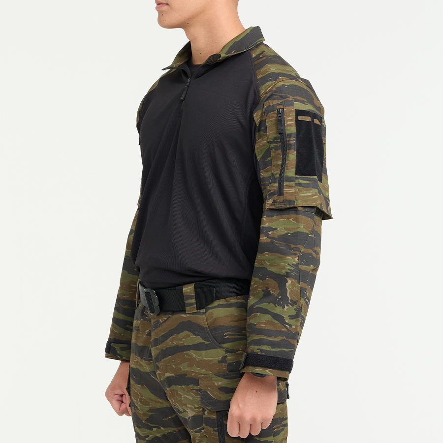 เสื้อทหาร Valor PX - Native Combat Shirt [Tiger Stripe] เสื้อคอมแบท ตำรวจพลร่ม