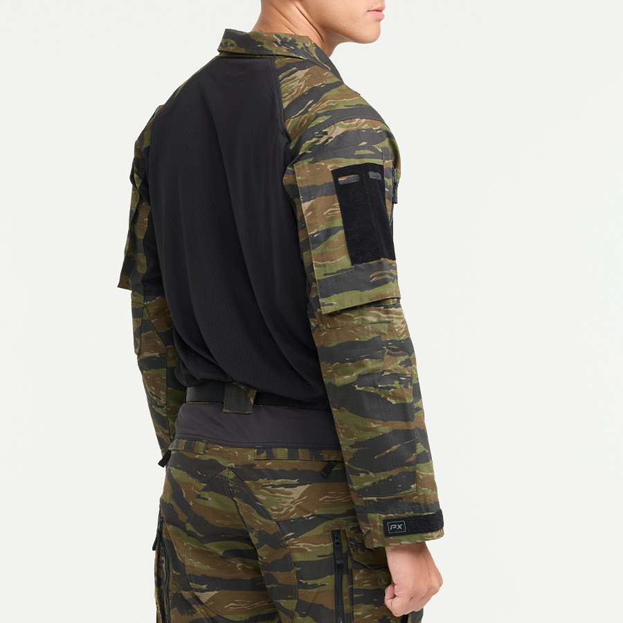 เสื้อทหาร Valor PX - Native Combat Shirt [Tiger Stripe] เสื้อคอมแบท ตำรวจพลร่ม