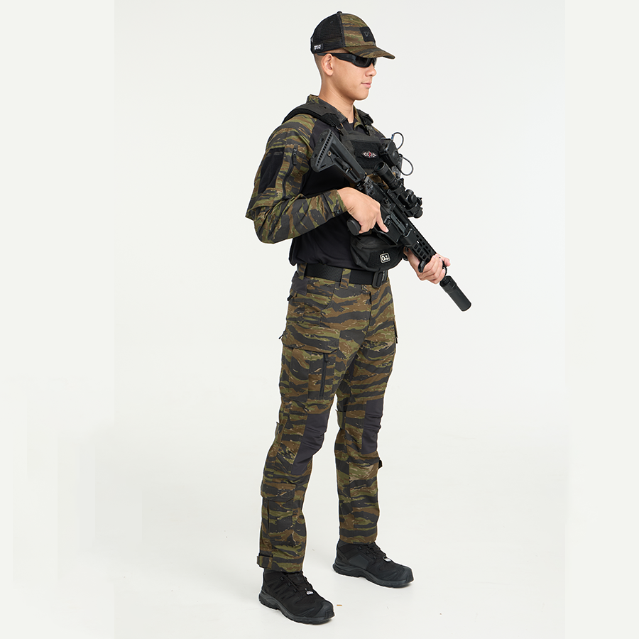 เสื้อทหาร Valor PX - Native Combat Shirt [Tiger Stripe] เสื้อคอมแบท ตำรวจพลร่ม