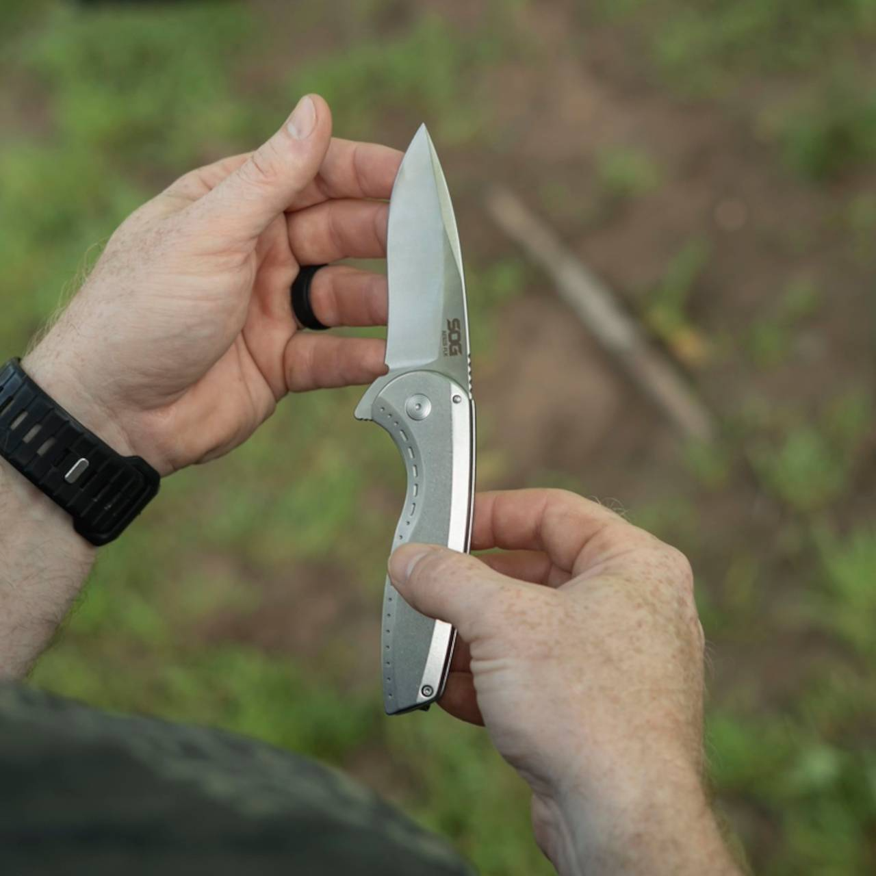 SOG - Aegis FLK 2.0 Stnwash - Drop Point