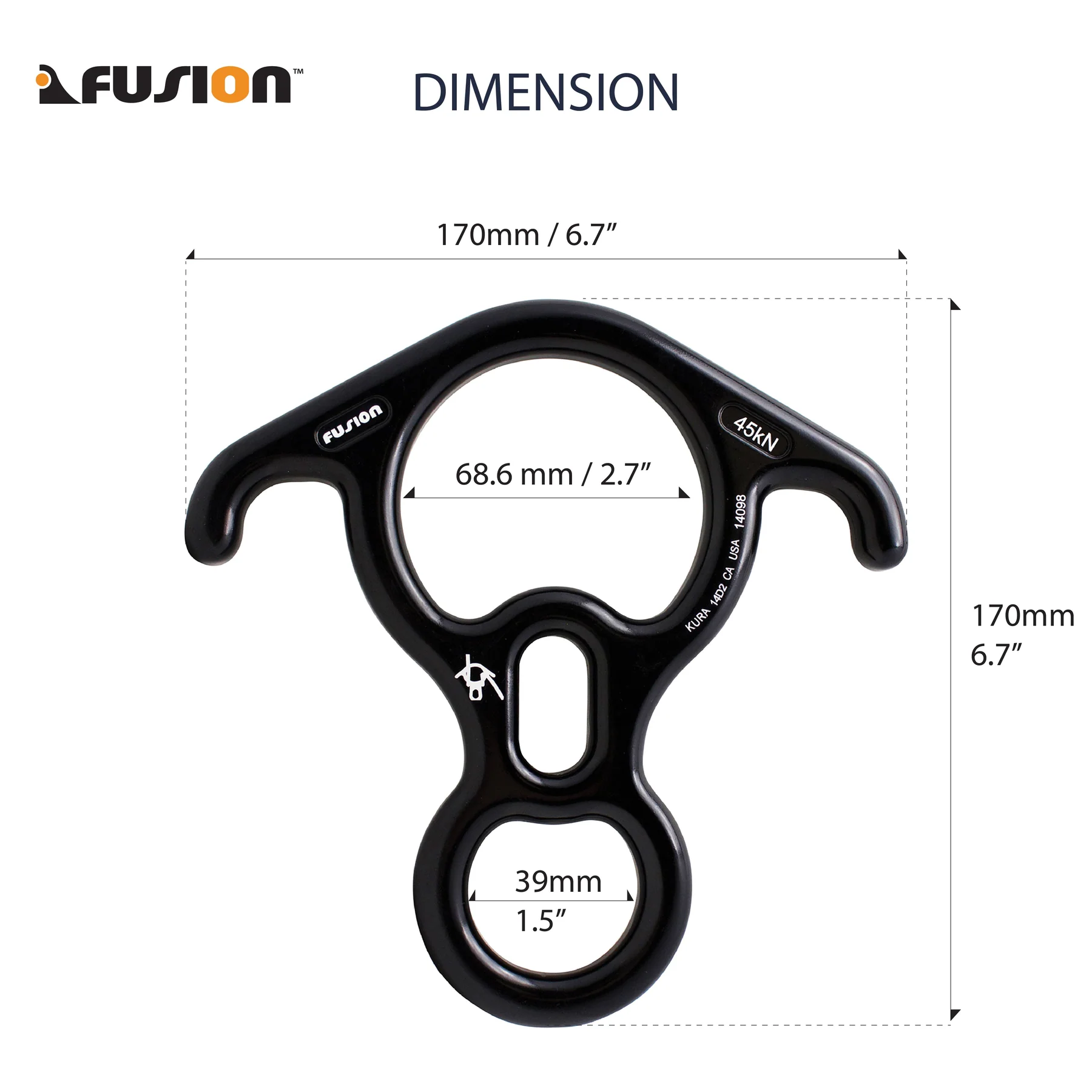 Fusion Terminal Aluminum Figure 8 Descender [Black]