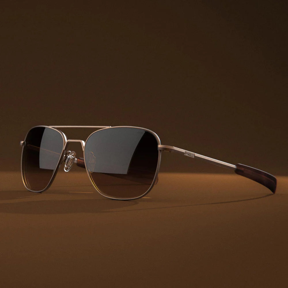Randolph - Aviator 22k Satin Chocolate Gold & Cape Sand