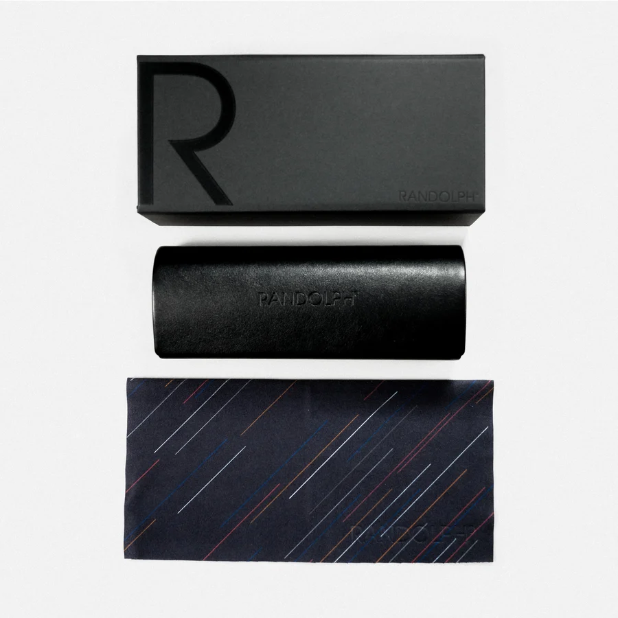 RANDOLPH - Aviator [23k White Gold & American Gray] with Jetway Temples